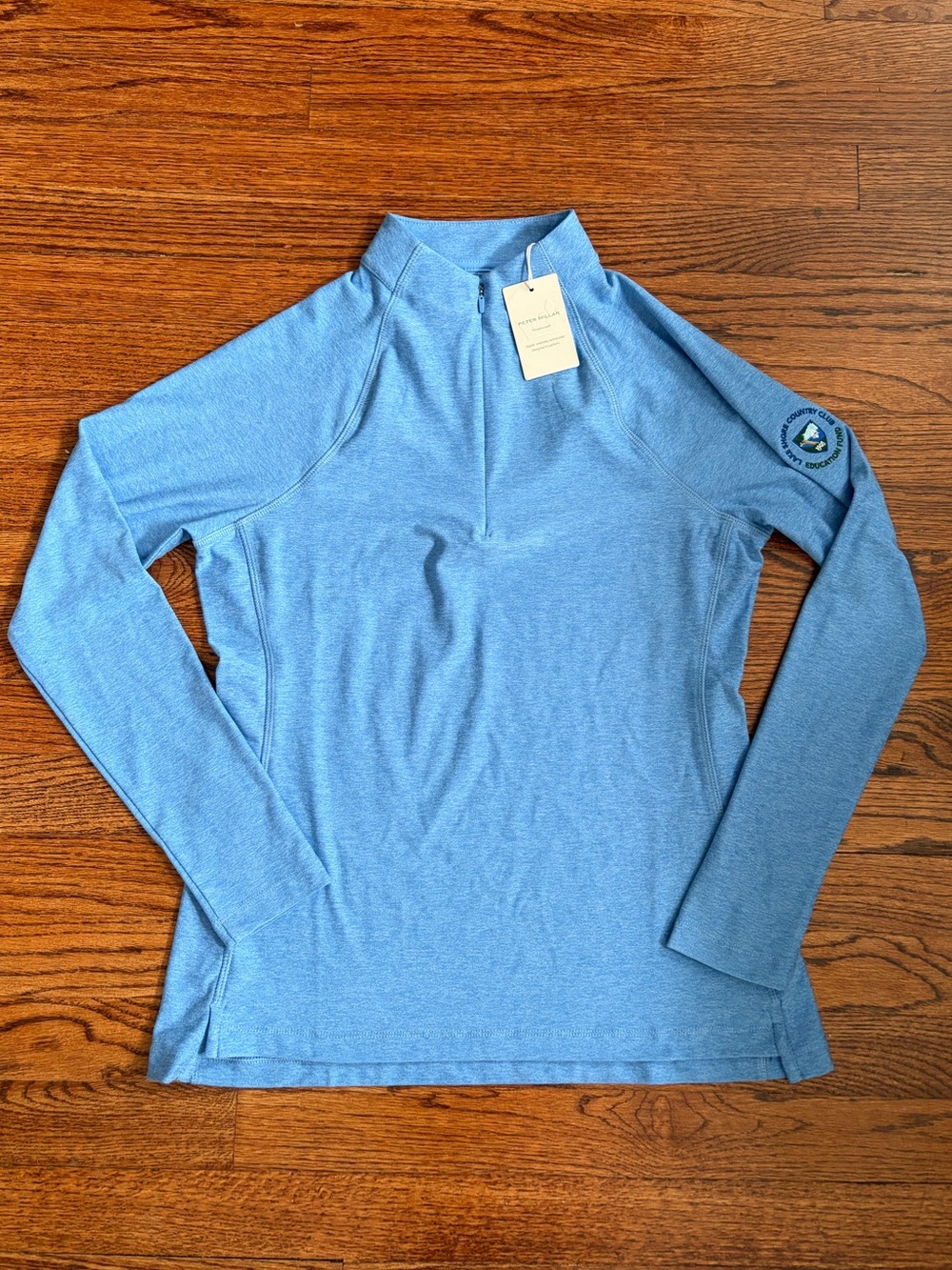 NWT Peter Millar Women's Melange Raglan Sleeve Perth Layer Quarter-Zip UPF 50+ S